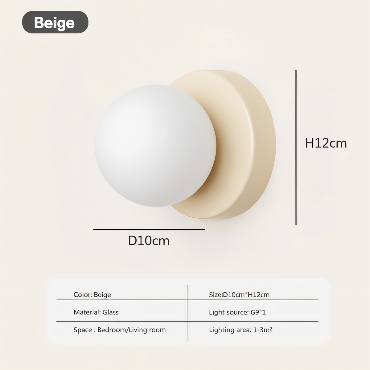 Mosrugs | PearlPop Wall Light – White Glass Orb LED Wall Sconce for Modern Interiors