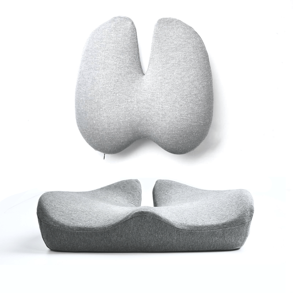 Mosrugs | Orthopedic Seat Cushion Set | Pain Relief for Tailbone & Lumbar Support for Office, Car & Home Use