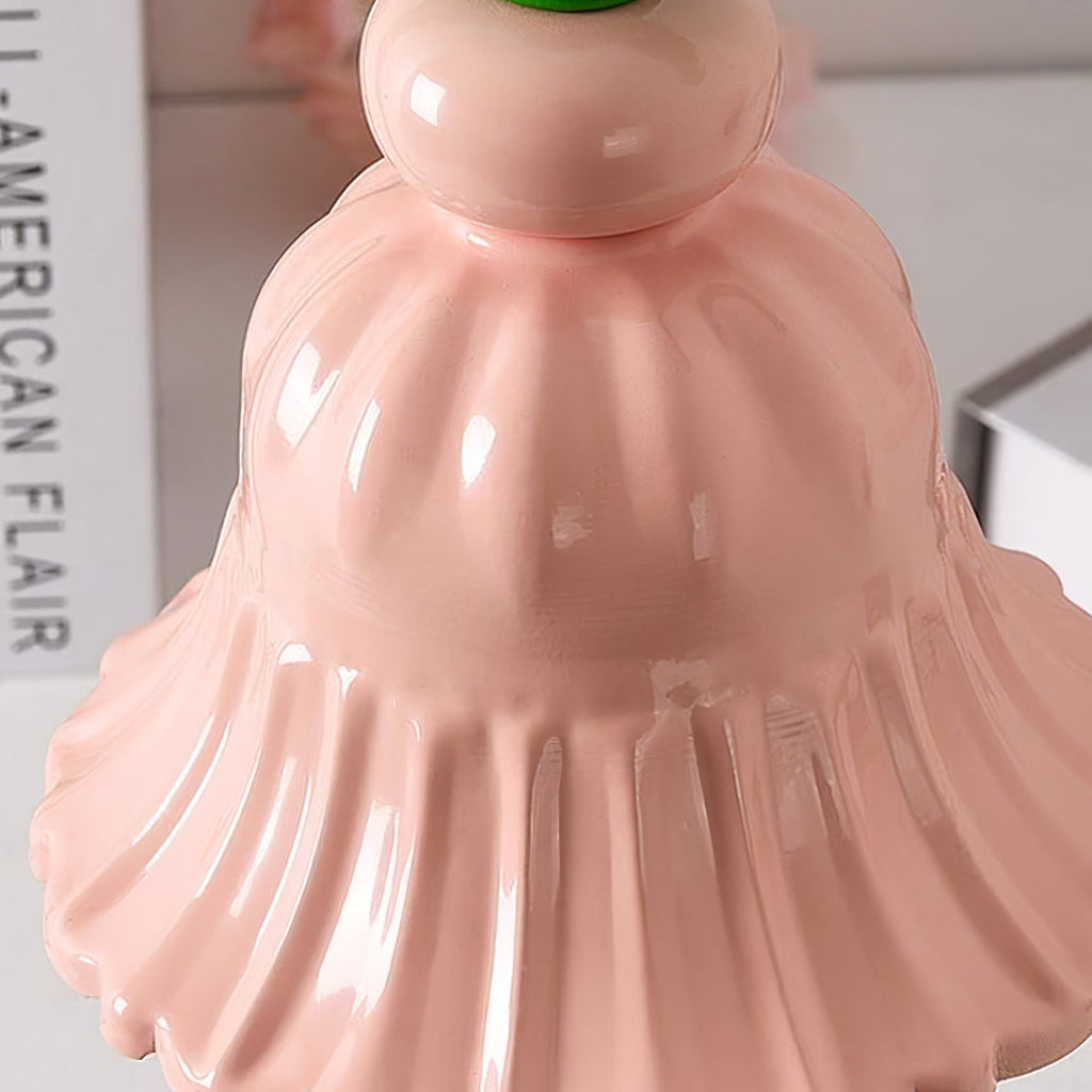 Mosrugs | BloomAura – Charming Pink Glass Table Lamp