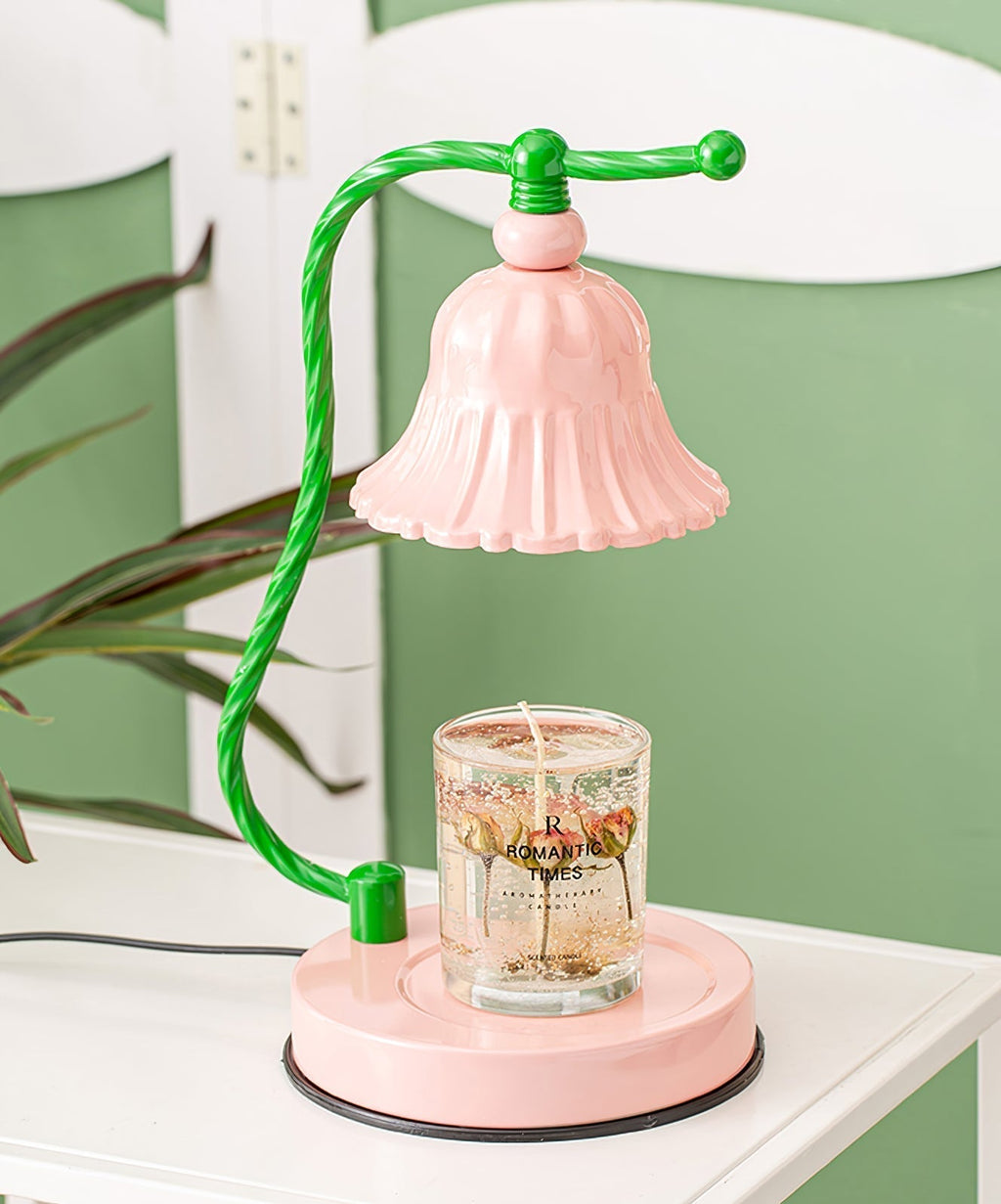 Mosrugs | BloomAura – Charming Pink Glass Table Lamp