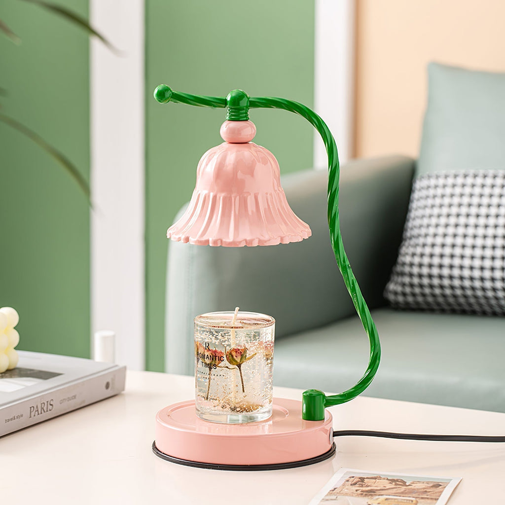 Mosrugs | BloomAura – Charming Pink Glass Table Lamp