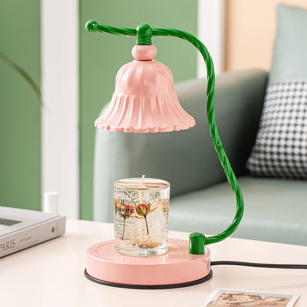 Mosrugs | BloomAura – Charming Pink Glass Table Lamp