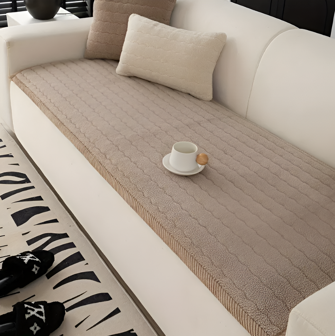 Mosrugs | PolyesPlush Non-Slip Sofa Cover – Pet-Friendly, Machine Washable Couch Protector