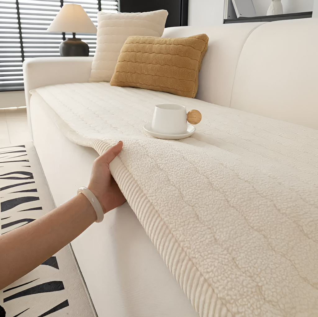 Mosrugs | PolyesPlush Non-Slip Sofa Cover – Pet-Friendly, Machine Washable Couch Protector