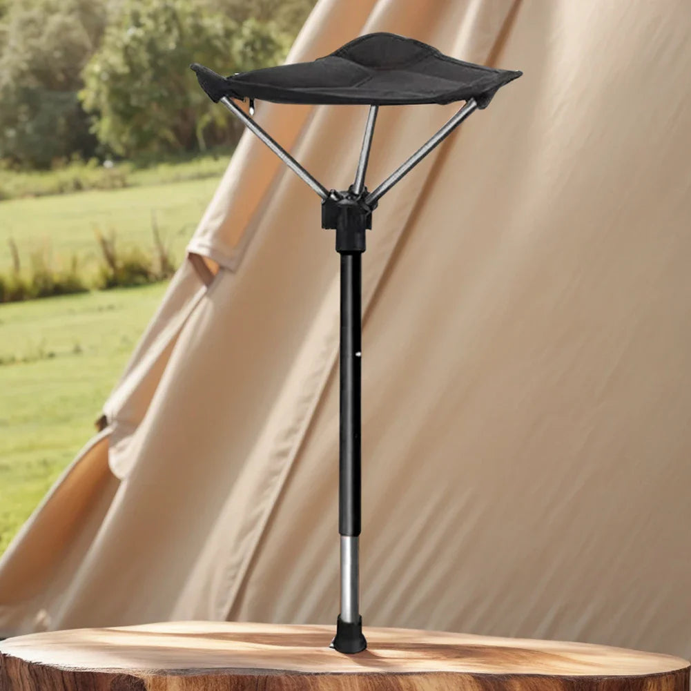 Mosrugs | Adjustable Aluminum Alloy Folding Camping Stool 125kg Load Bearing for Hiking Travel