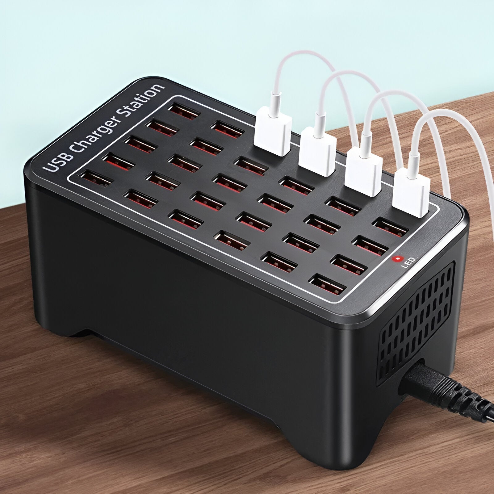 Mosrugs | PowerPort Pro – Universal Multi-USB Charging Station with 30 Ports (150W Output)