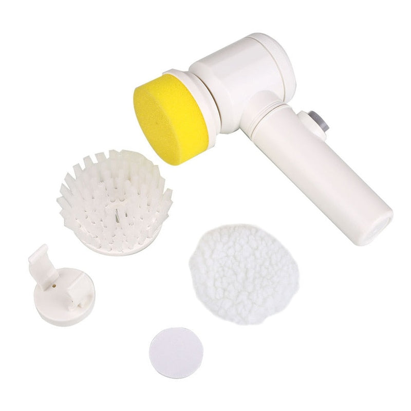 Mosrugs | PowerScrub | Compact Cordless Electric Scrubber with Brush Attachments