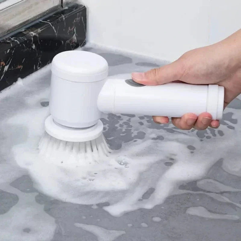 Mosrugs | PowerScrub | Compact Cordless Electric Scrubber with Brush Attachments