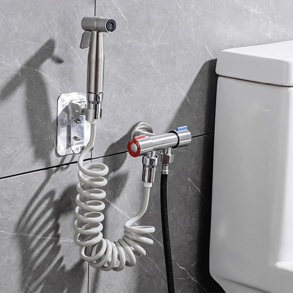 Mosrugs | PureMist Handheld Bidet Sprayer with Adjustable Water Flow – Stainless Steel Hygiene Kit
