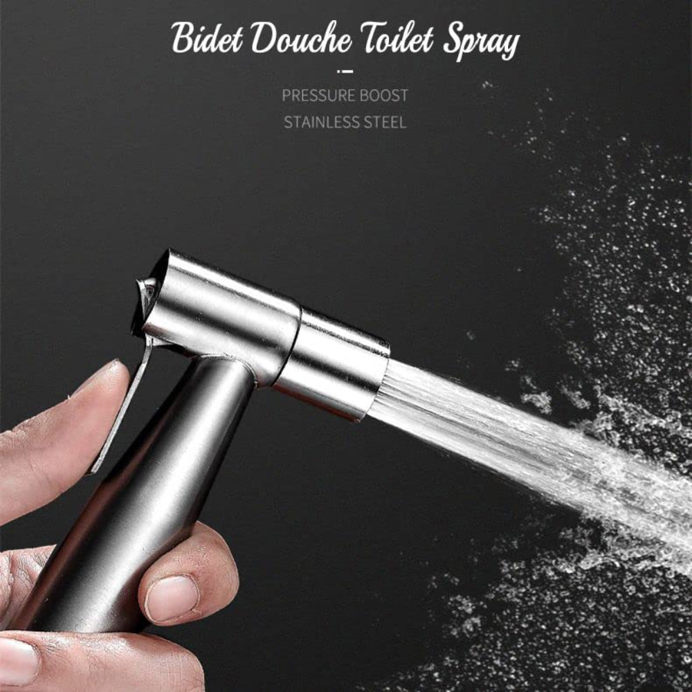 Mosrugs | PureMist Handheld Bidet Sprayer with Adjustable Water Flow – Stainless Steel Hygiene Kit