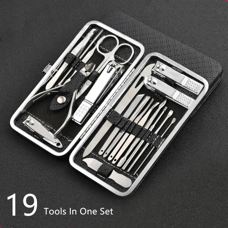 Mosrugs | LuxeTools 19-Piece Professional Stainless Steel Manicure & Pedicure Set