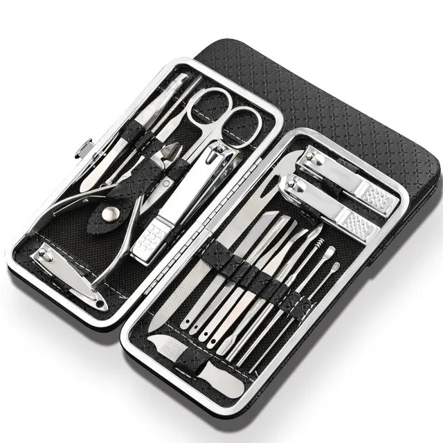 Mosrugs | LuxeTools 19-Piece Professional Stainless Steel Manicure & Pedicure Set