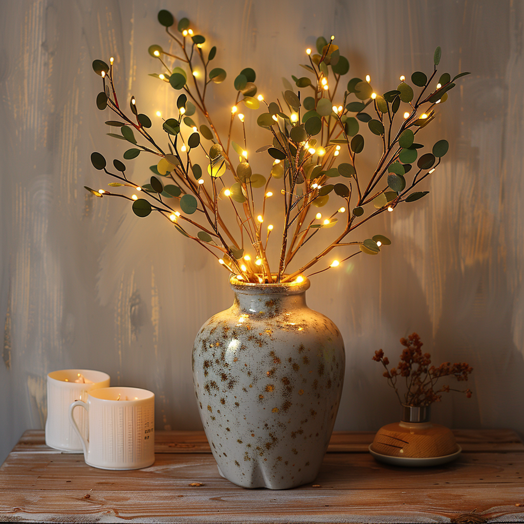 Mosrugs | LumiVista Magical Olive Branch String Light – 70cm Elegant LED Decoration