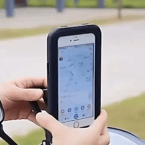 Mosrugs | Waterproof Bike Phone Holder | 360° Rotation, Touchscreen Access & Secure for All Weather Cycling