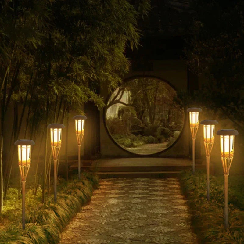 Mosrugs | 5-Piece Solar Torch Light Set – Flame Effect LED Garden Lights | Solar Powered & Weatherproof Outdoor Lighting