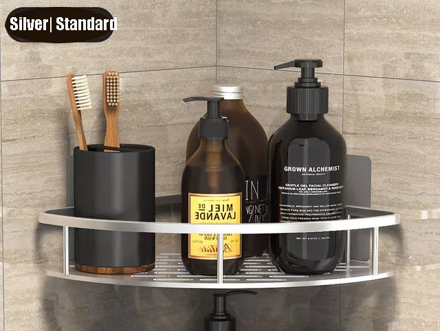 Mosrugs | Stylish & Practical No-Drill Shower Corner Shelf – Space-Saving Bathroom Storage Rack