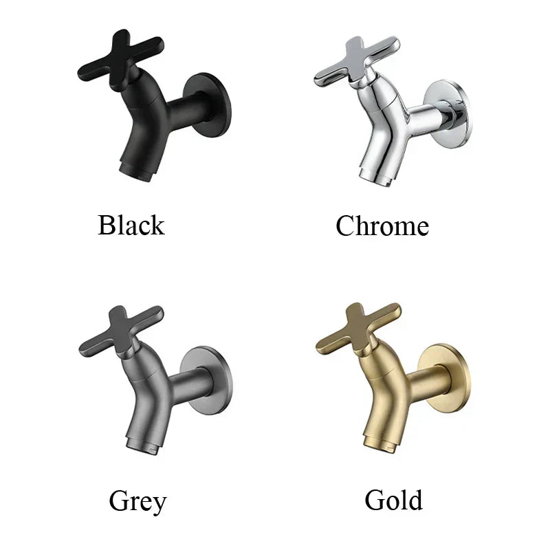 Mosrugs | BrassFlow – Wall-Mounted Cold Water Tap in Solid Brass