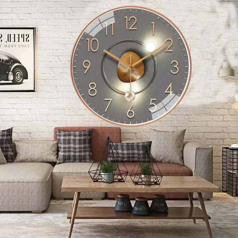 Mosrugs | Silent Classic Wall Clock | Non-Ticking Elegant Timepiece for Bedroom & Office