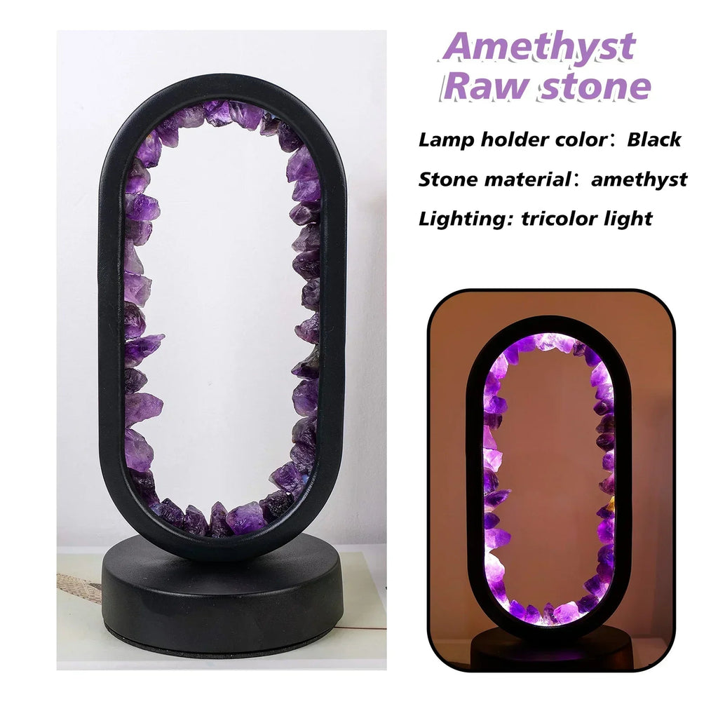Mosrugs | AuraStone | Natural Calming Amethyst Serenity Lamp