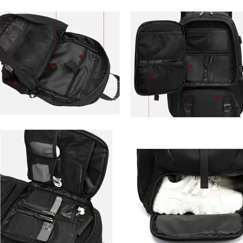 Mosrugs | Tech Trek Pro 50-80L – The Ultimate Backpack with USB Charging Port | Durable & Spacious
