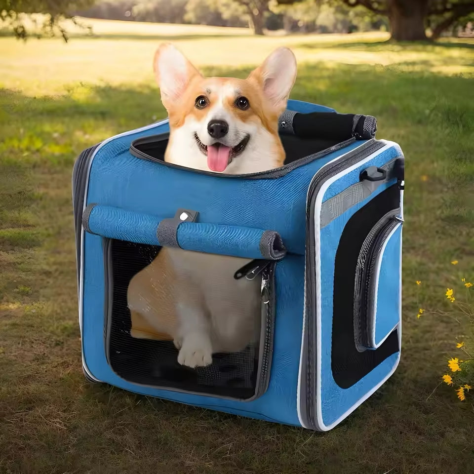 Mosrugs | Expandable Pet Bike Basket – Comfortable & Safe Bicycle Carrier for Small Dogs and Cats