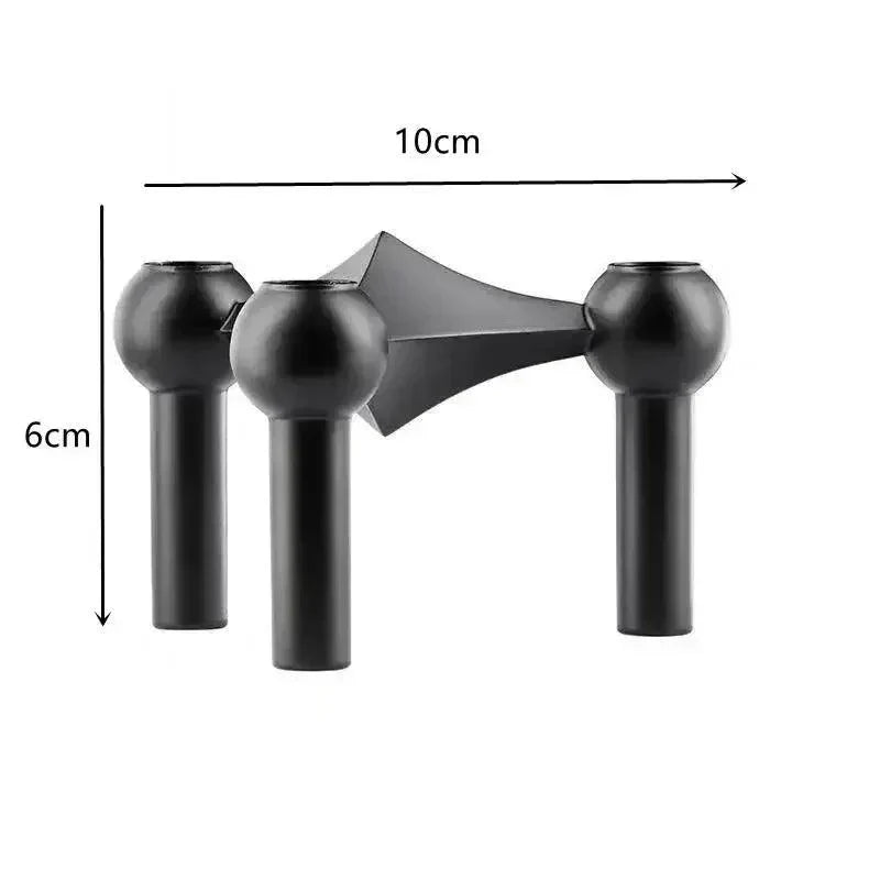 Mosrugs | Modern Molecular Metal Candle Holder – Nordic-Style Silver Candle Stand for Elegant Home Decor