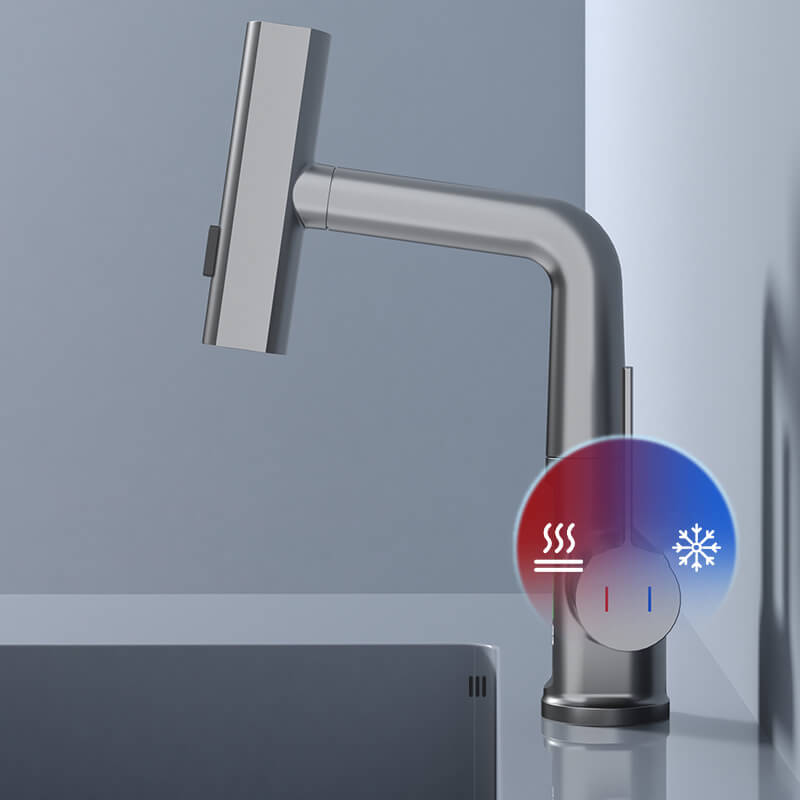 Mosrugs | WaterMaster Flexible LED Kitchen & Bathroom Faucet – 360° Swivel, Pull-Out Hose & 5 Spray Modes