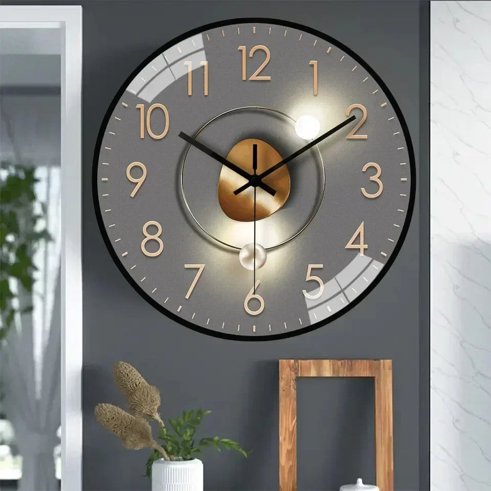 Mosrugs | Silent Classic Wall Clock | Non-Ticking Elegant Timepiece for Bedroom & Office