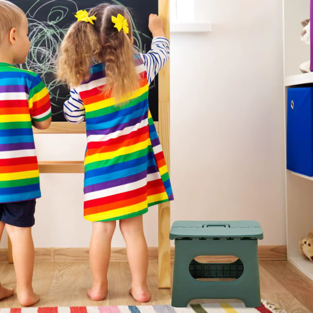 Mosrugs | Folding Step Stool with Handle | Lightweight. Durable & Space-Saving for Kitchen. Bathroom. Office & Outdoor Use