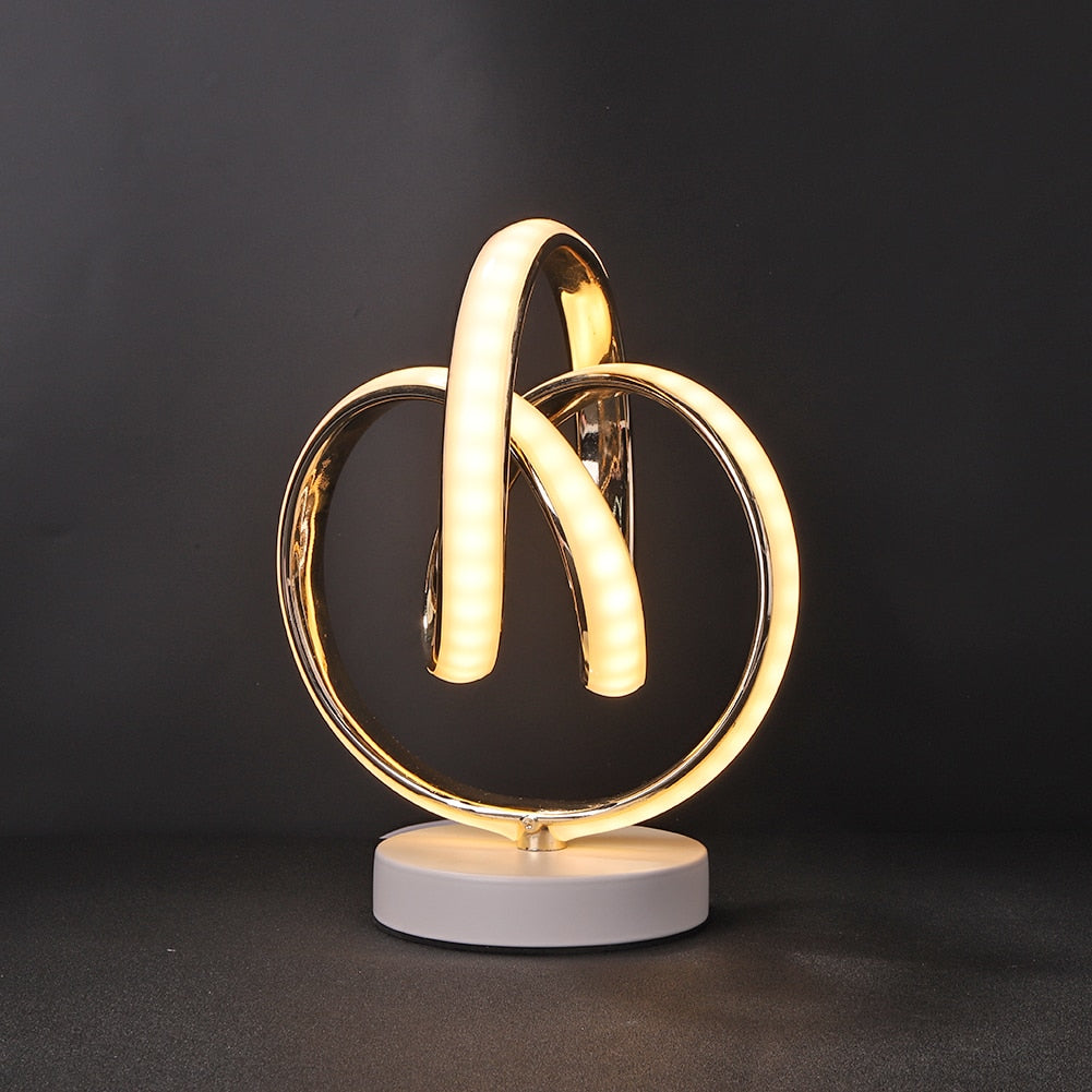 Mosrugs | SpiralGlow – Sleek LED Table Lamp with Cozy Warm Light