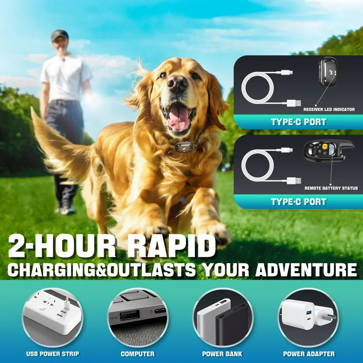 Mosrugs | Dog Training Collar with Remote – Shock Lock, Sound & Vibration Modes, Waterproof, 1600ft Range