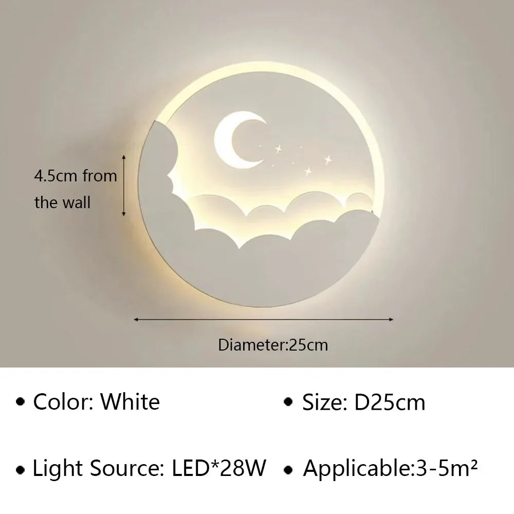 Mosrugs | Magical LED Wall Lamp – Moon & Stars Night Light