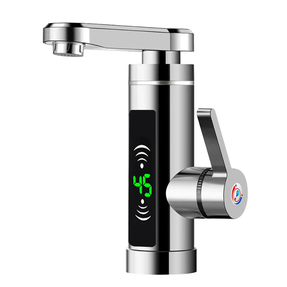 Mosrugs | ThermoFlow 3000W Instant Heating Kitchen Tap with 360° Rotating Spout – Stainless Steel & Energy Efficient