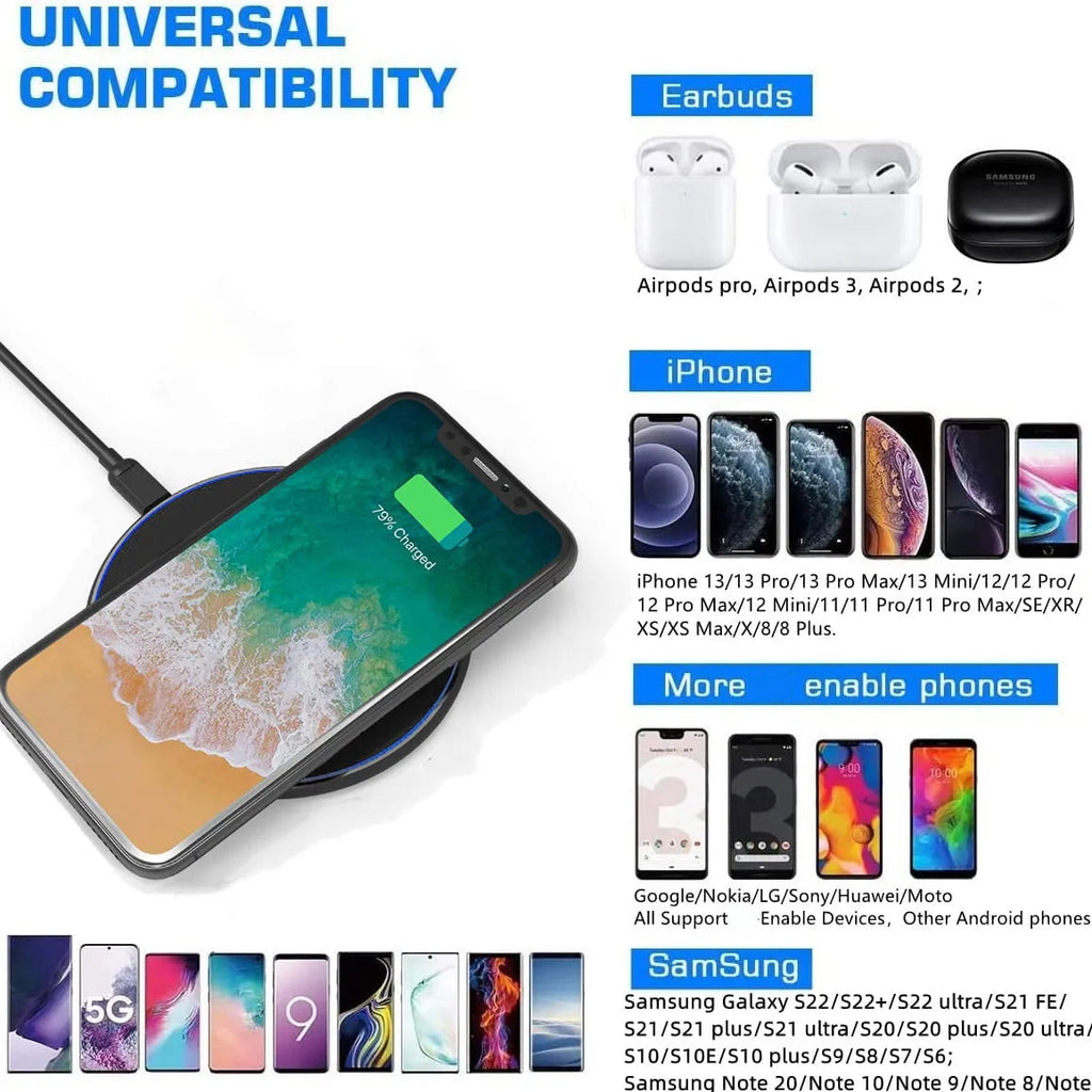 Mosrugs | 30W Fast Wireless Charging Pad | Premium USB-C MagSafe Charger for Apple iPhone, Samsung & Android