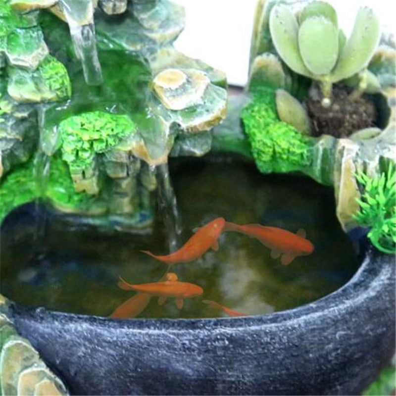 Mosrugs | ZenFlow Indoor Tabletop Fountain – LED Light Water Feature for Home, Office & Relaxation Décor