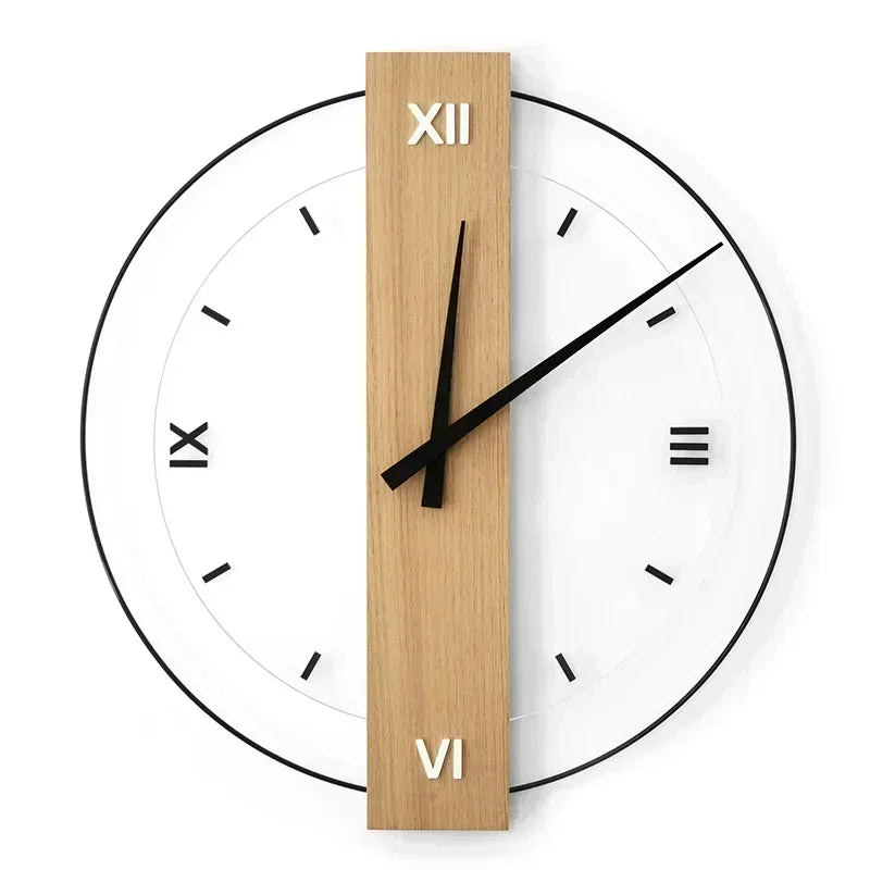 Mosrugs | SilentOak – Minimalist Wooden Wall Clock with Silent Movement