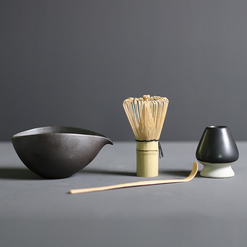 Mosrugs | TenchaTime | Complete Matcha Set – Bamboo Whisk & Ceramic Bowl – Authentic Japanese Tea Kit