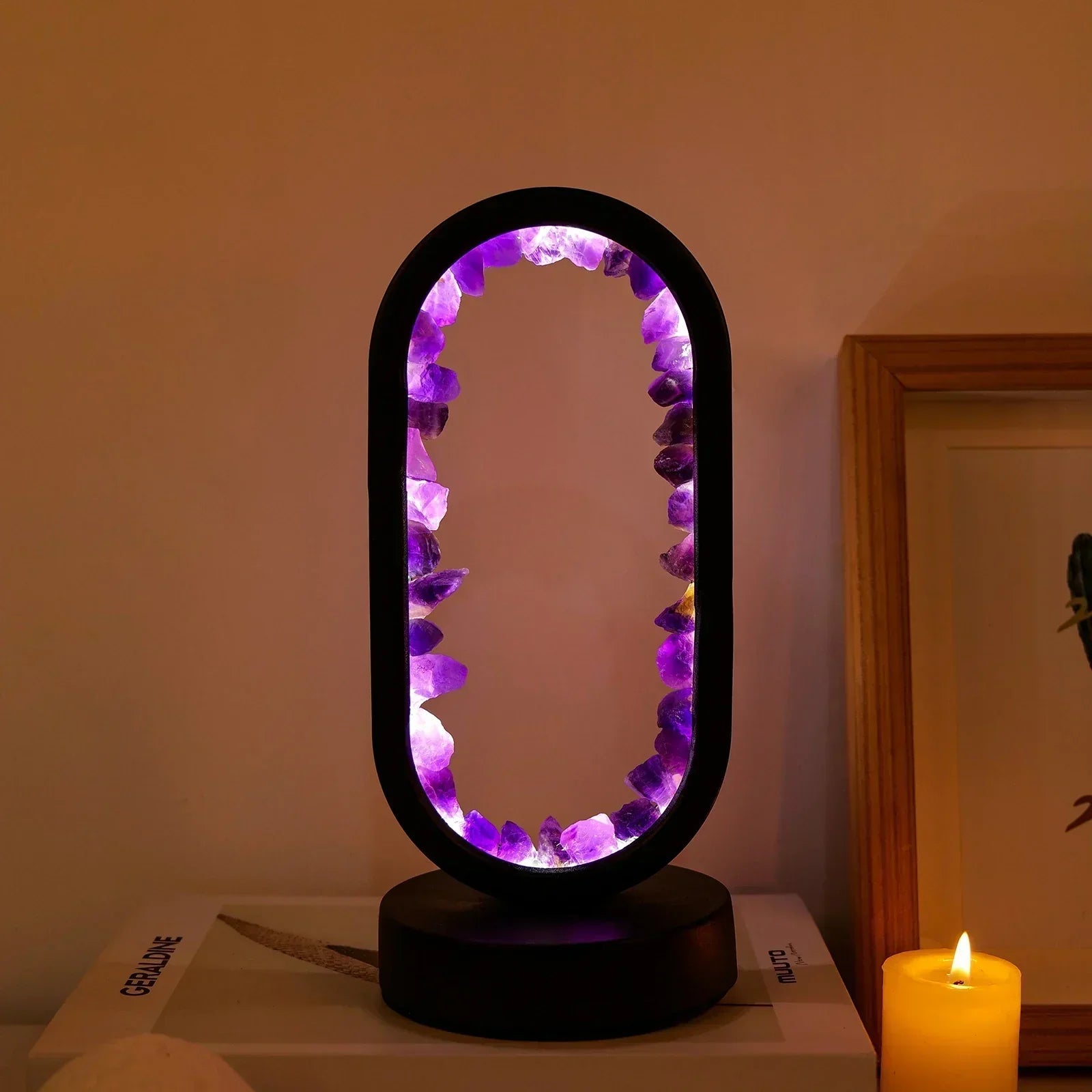 Mosrugs | AuraStone | Natural Calming Amethyst Serenity Lamp