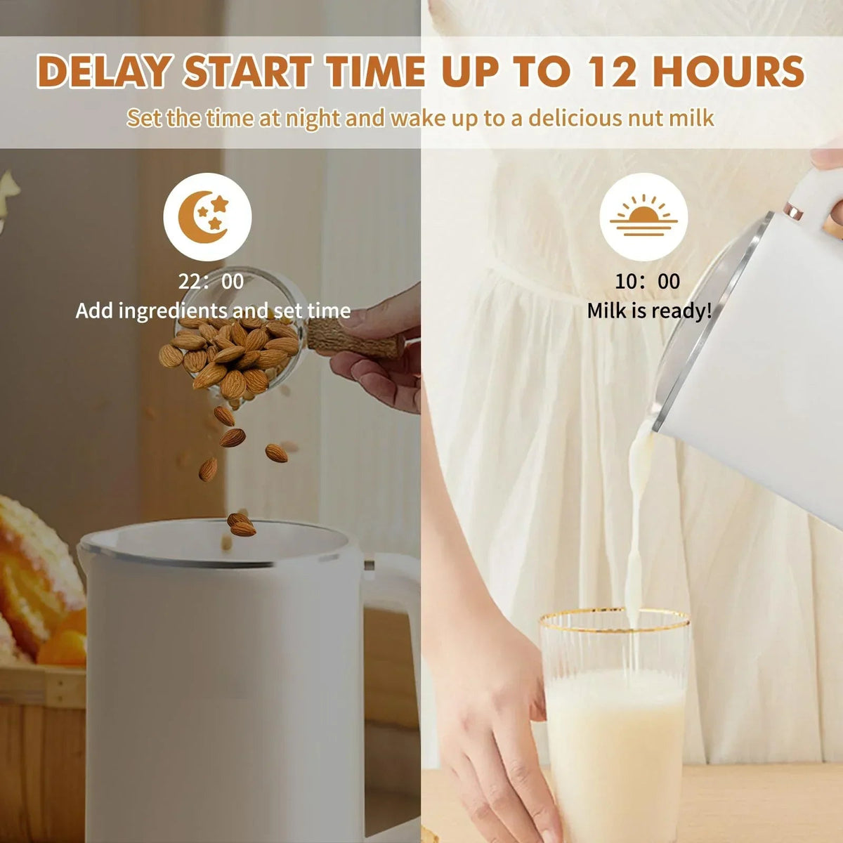 Mosrugs | NutriBlend 8-in-1 Plant-Based Milk Maker (1000ml) – Almond, Oat, Soy & More