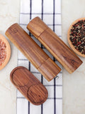 Mosrugs | WoodSpice – Luxury Wooden Pepper & Salt Mill Set with Tray