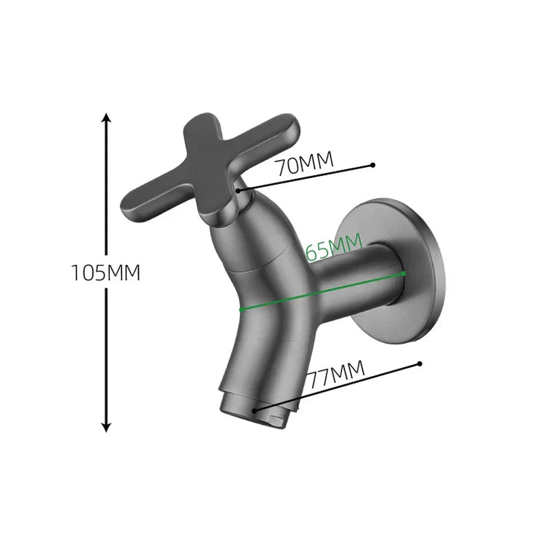 Mosrugs | BrassFlow – Wall-Mounted Cold Water Tap in Solid Brass