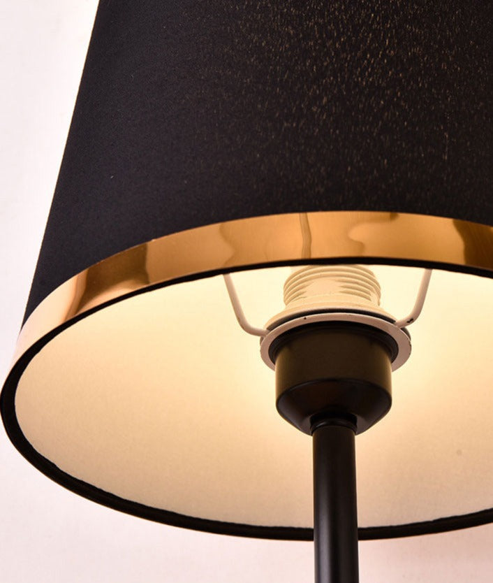 Mosrugs | GiltGlow – Elegant Gold and Black Retro Table Lamp