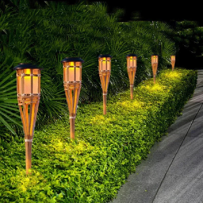 Mosrugs | 5-Piece Solar Torch Light Set – Flame Effect LED Garden Lights | Solar Powered & Weatherproof Outdoor Lighting
