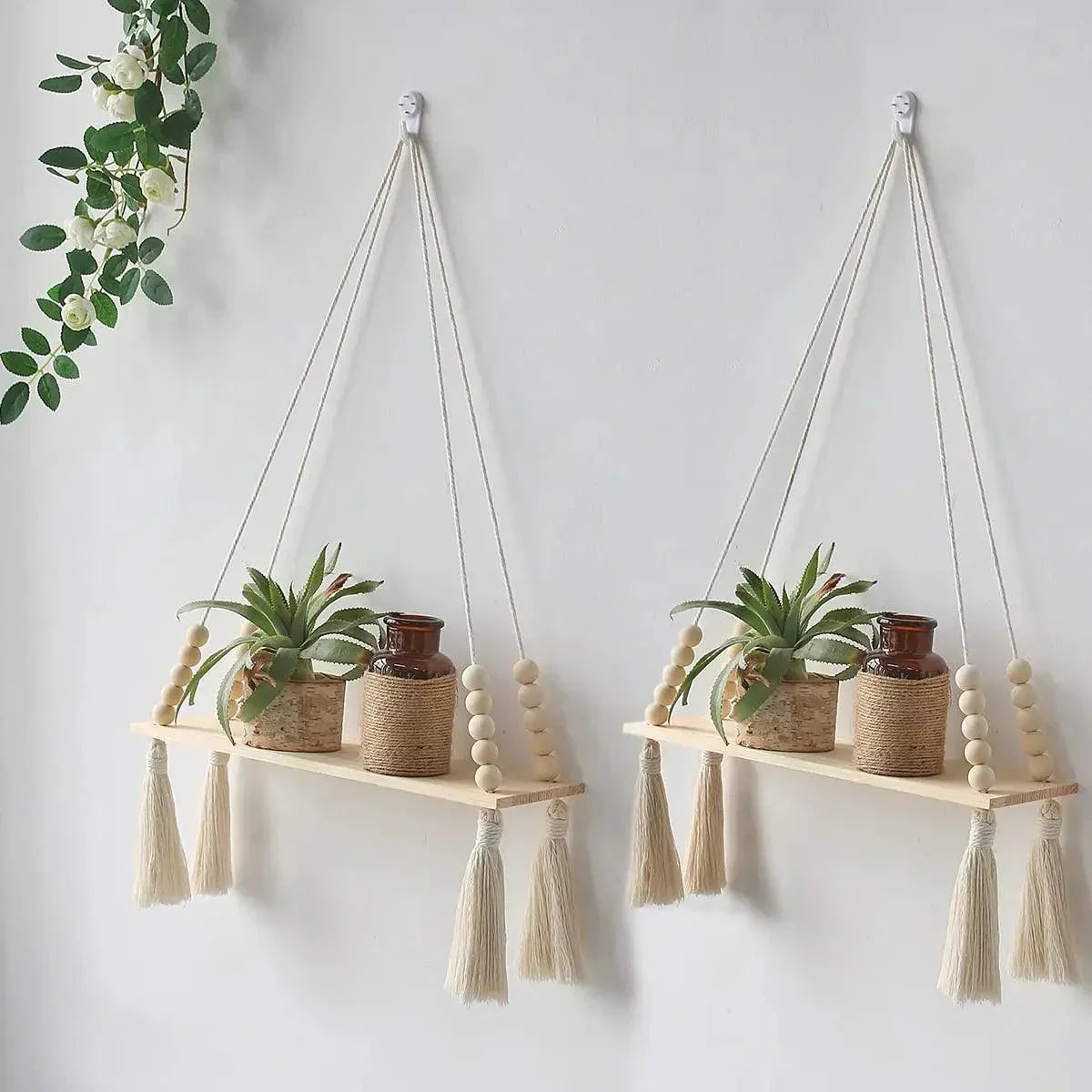 Mosrugs | BohoString - Macramé Wooden Wall Piece