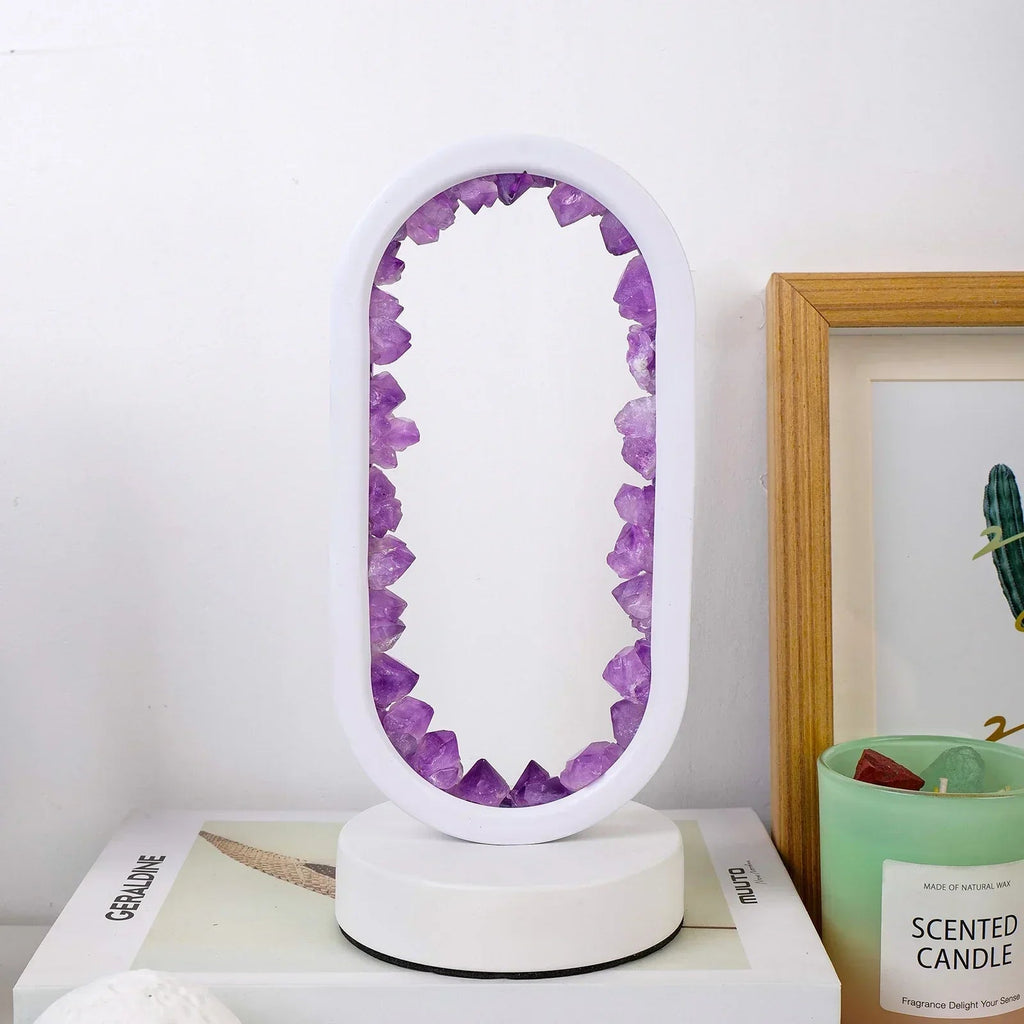 Mosrugs | AuraStone | Natural Calming Amethyst Serenity Lamp