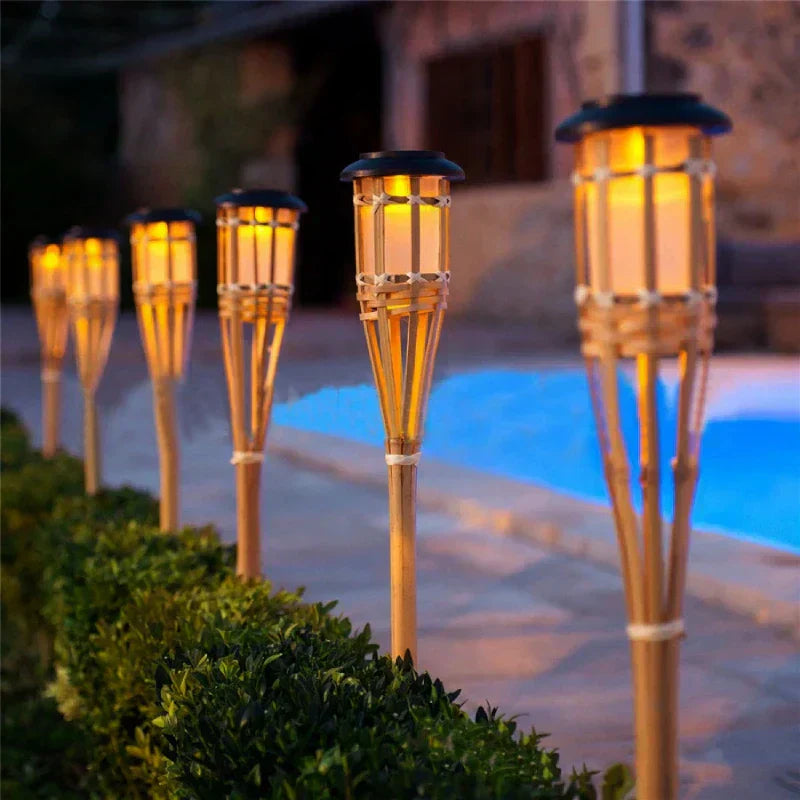 Mosrugs | 5-Piece Solar Torch Light Set – Flame Effect LED Garden Lights | Solar Powered & Weatherproof Outdoor Lighting