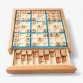 Mosrugs | Daan | Wooden Sudoku Board Game with Drawer – Classic Brain Teaser for All Ages