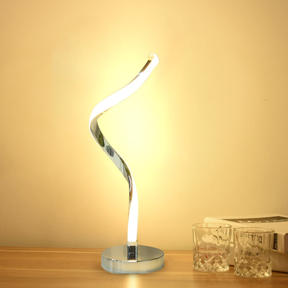 Mosrugs | SpiralGlow – LED Desk Lamp with Spiral Design for Bedroom