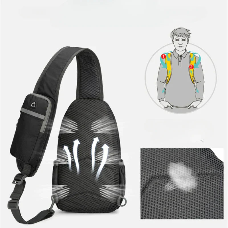 Mosrugs | SecurePack | Anti-Theft Waterproof Multi-Pocket Shoulder Backpack – Lightweight Crossbody Travel Bag