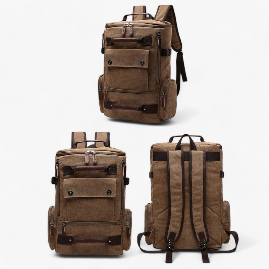 Mosrugs | Vintage Canvas Backpack – Stylish & Functional with Laptop Compartment for Everyday & Adventure